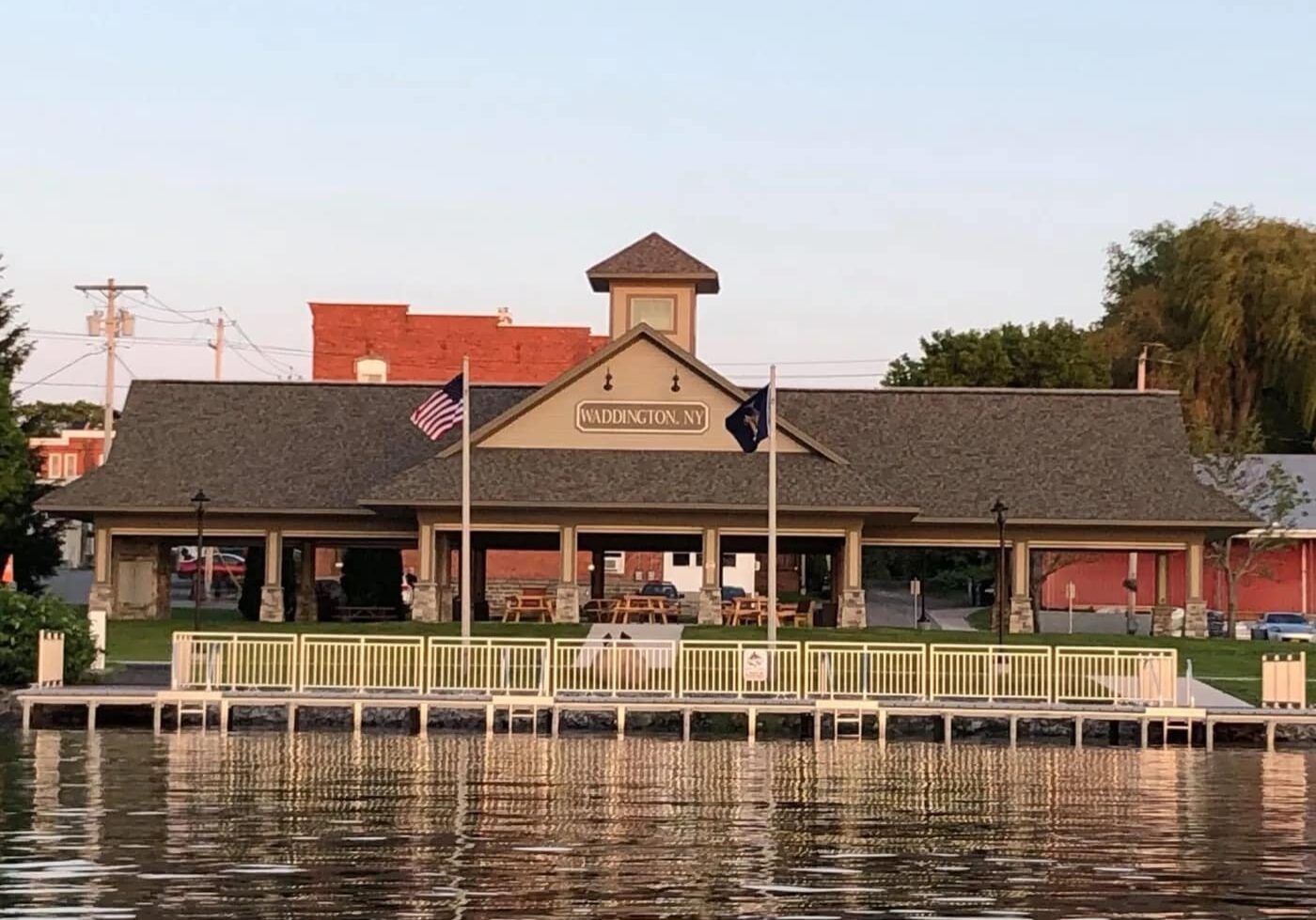 Island Park Pavillion in Waddington, New Year