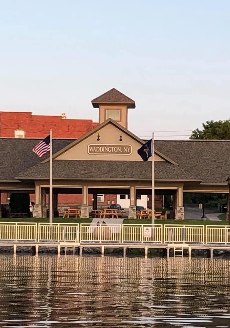 Island Park Pavillion in Waddington, New Year
