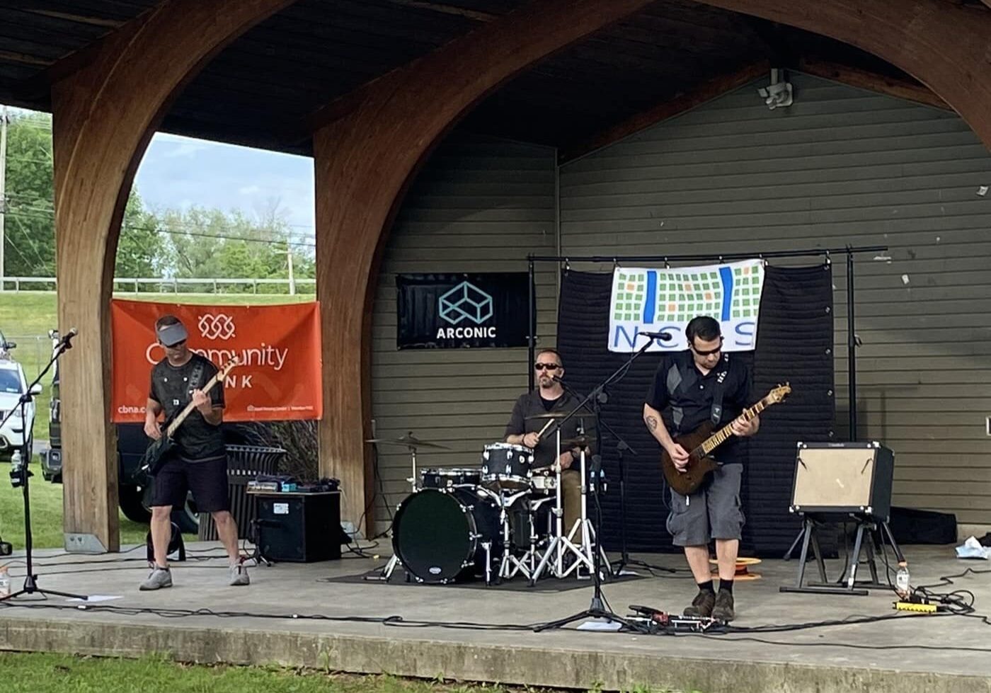 band playing at venue for massena concert series