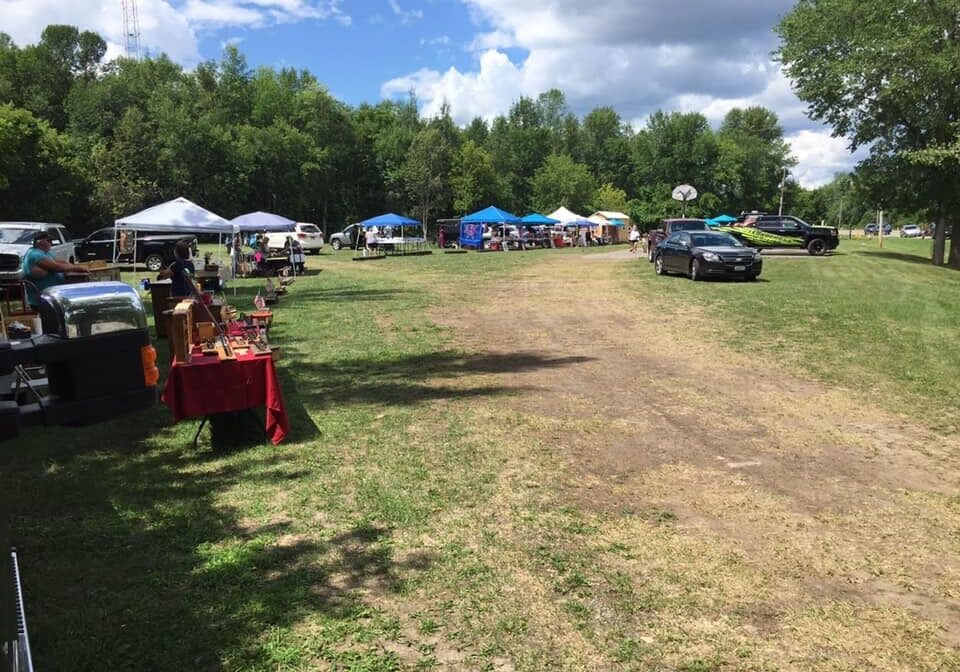 vendors and customers at ogdensburg new york farmers market