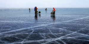 people on ice
