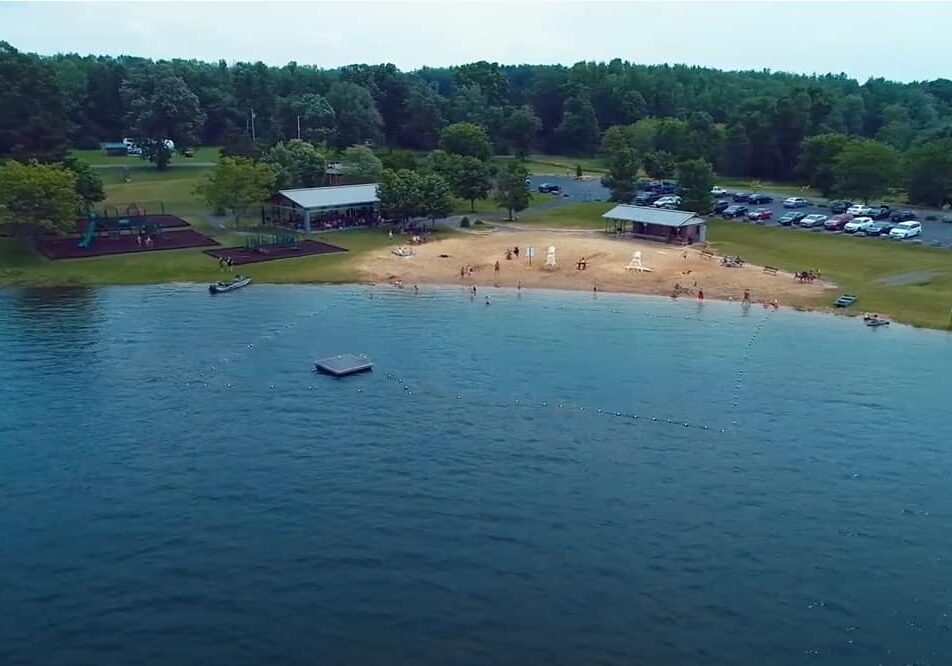 aerial view of waddington beach ny