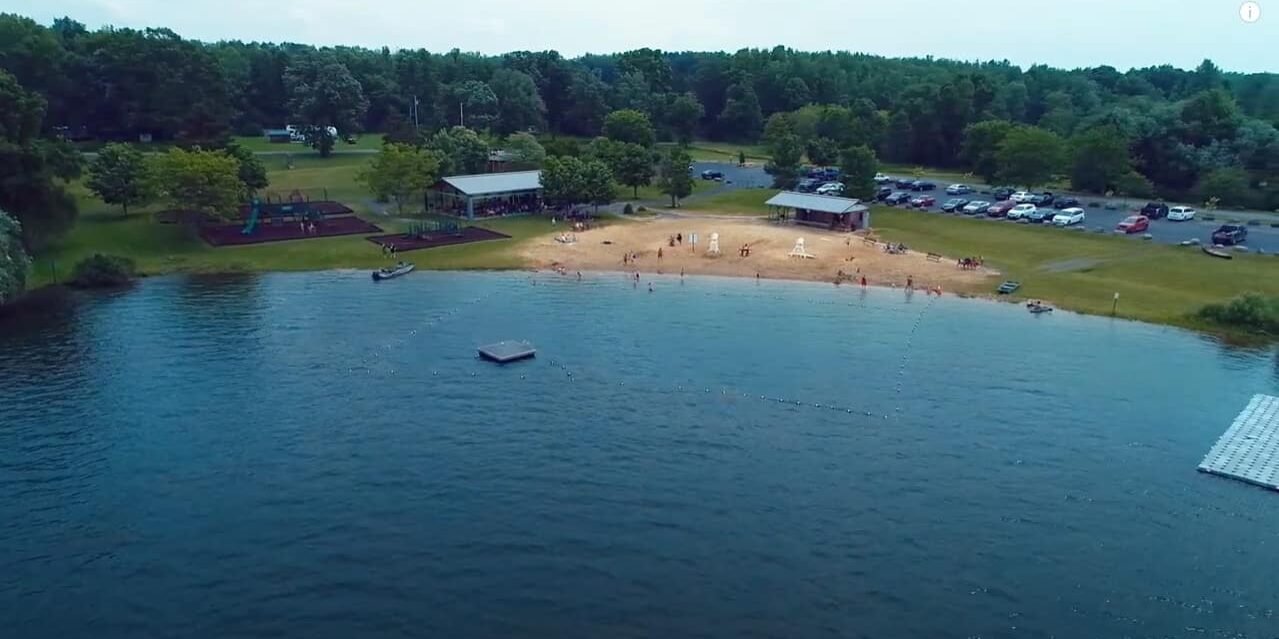 aerial view of waddington beach ny