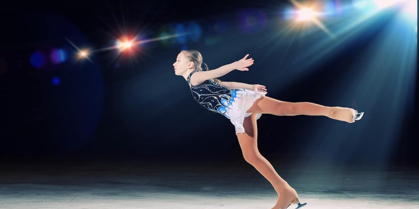 ice skater on the ice